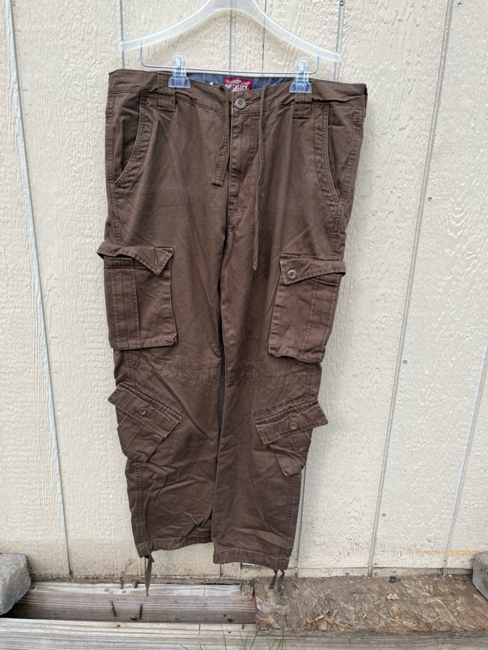 Matchstick Men's Brown Cargo Pants Size 38 X 32
